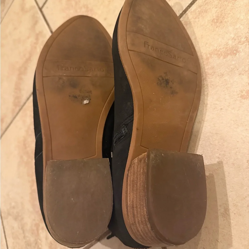 Franco Sarto Black Suede Ankle Boots - Picture 4 of 6